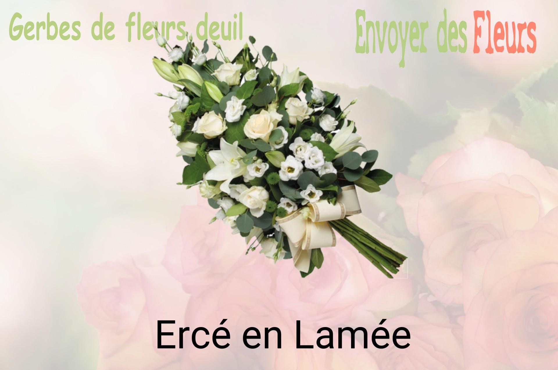Gerbe de fleurs de deuil livrée à Ercé-en-Lamée